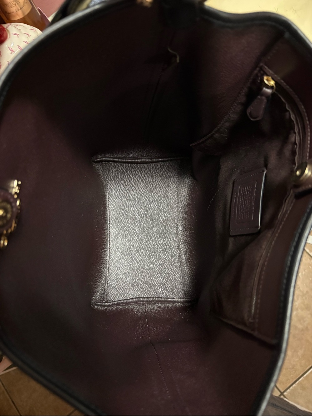 Coach Dark Brown Signature Canvas Hobo with Gold Hardware - Picture 3 of 3